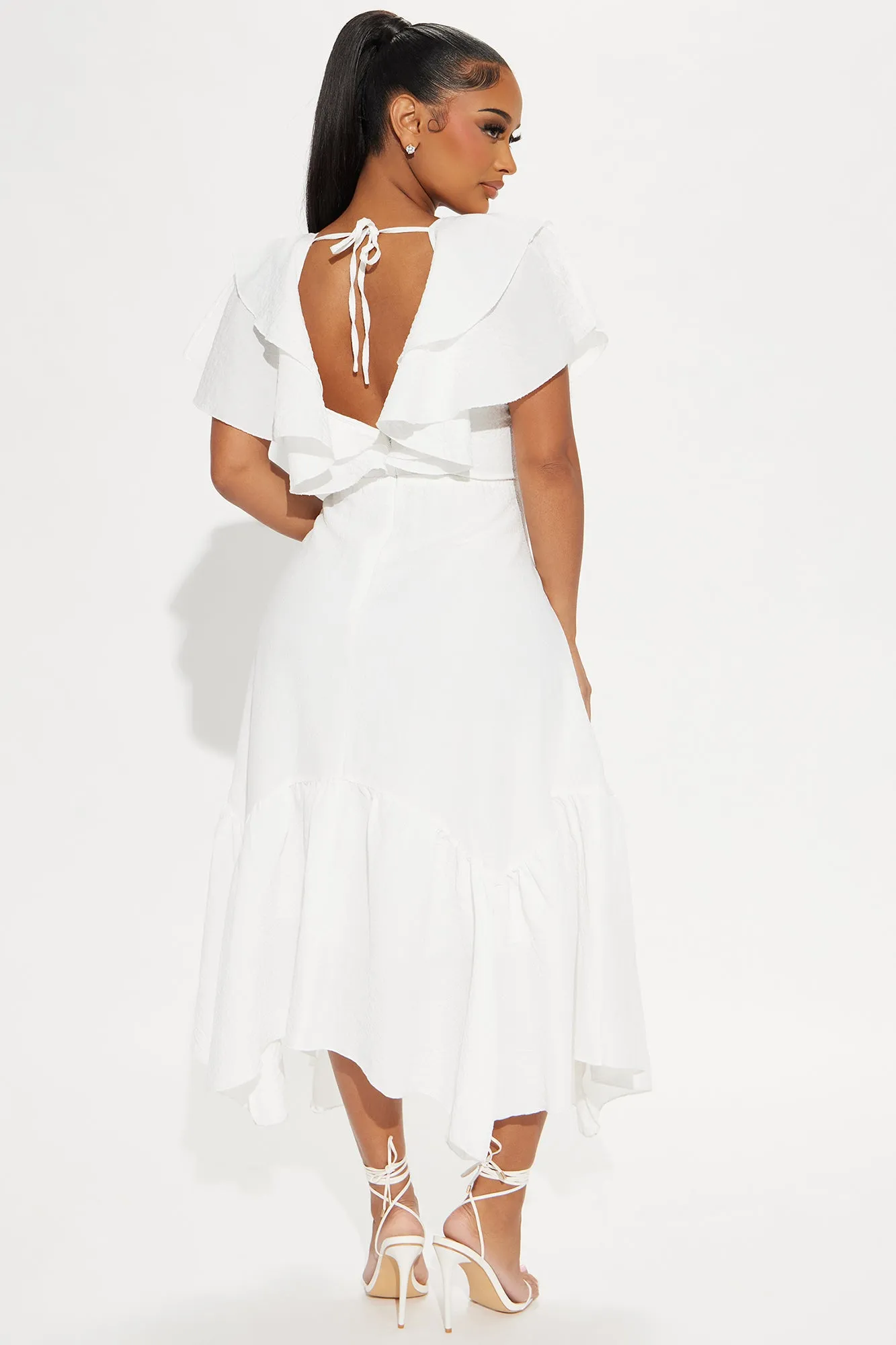 Addison Airflow Midi Dress - White