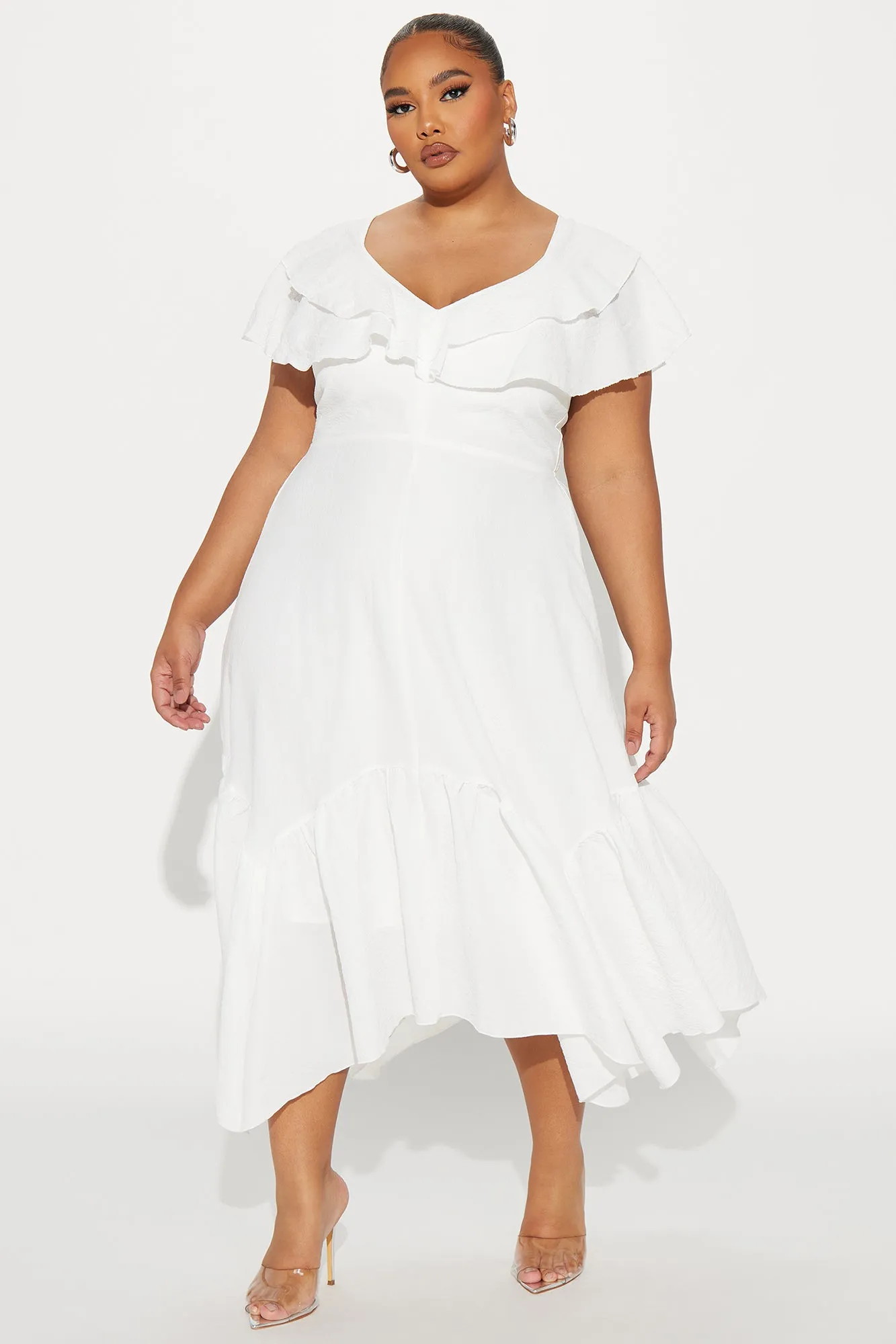 Addison Airflow Midi Dress - White