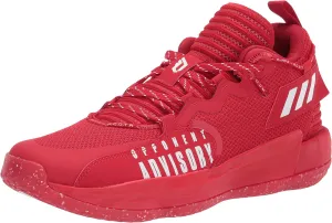 adidas Unisex Dame 7 Extply Basketball Shoe, Scarlet/White/Silver Metallic, 13 US Men