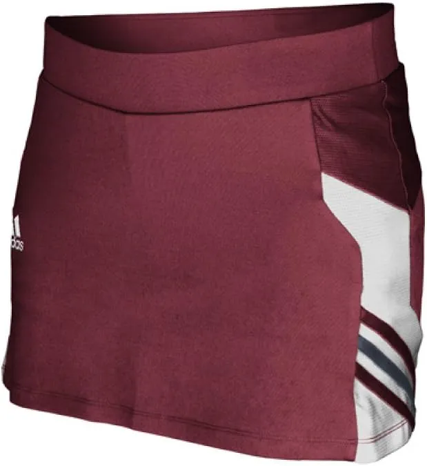 adidas Women's Team Utility Skort, Burgundy-White Large