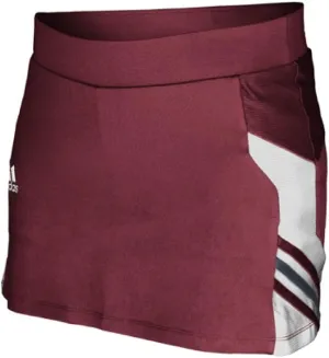 adidas Women's Team Utility Skort, Burgundy-White Large