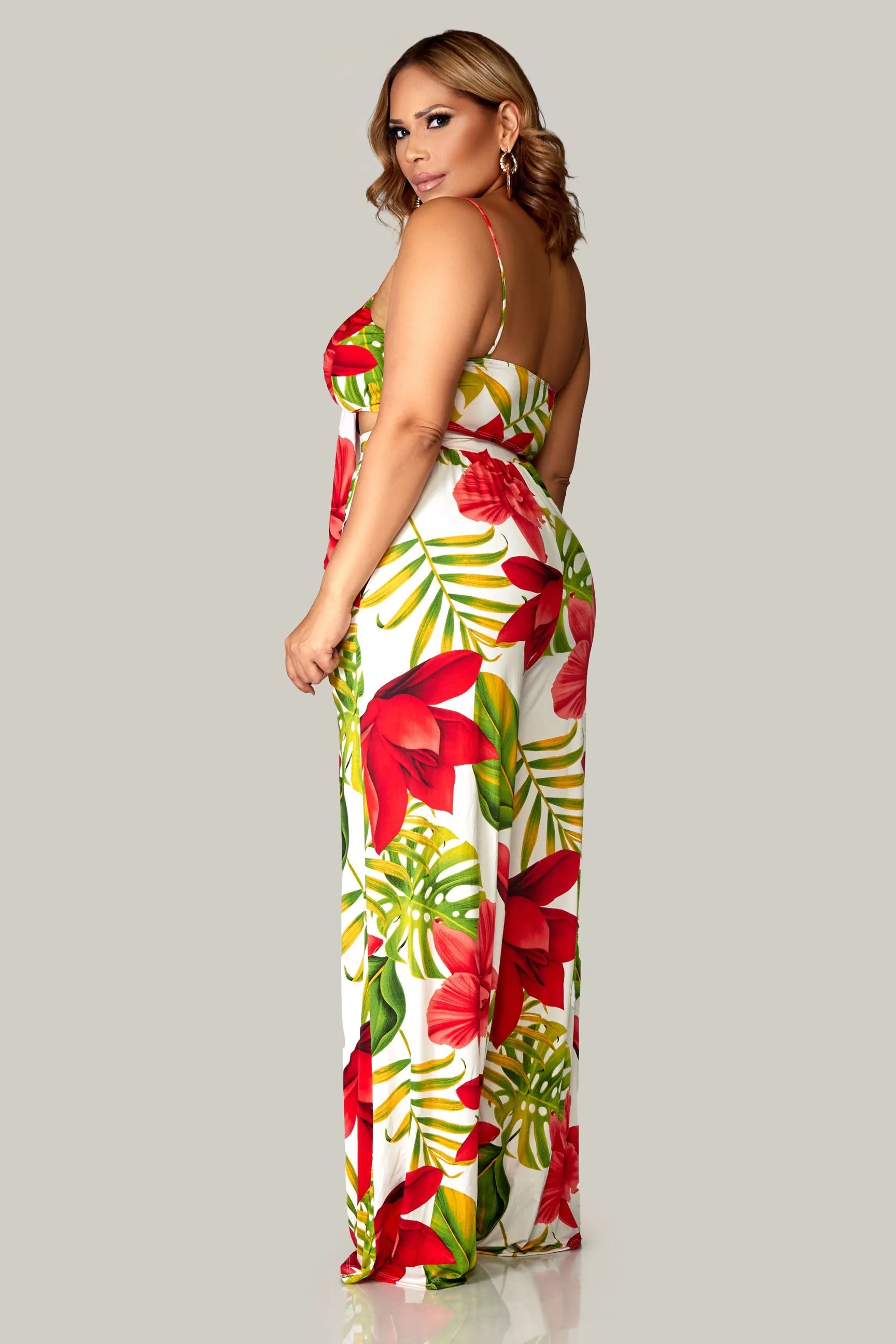 Ainsley Floral Summer 2 Piece Top and Pants Set