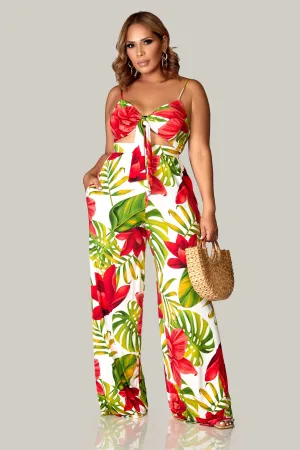 Ainsley Floral Summer 2 Piece Top and Pants Set