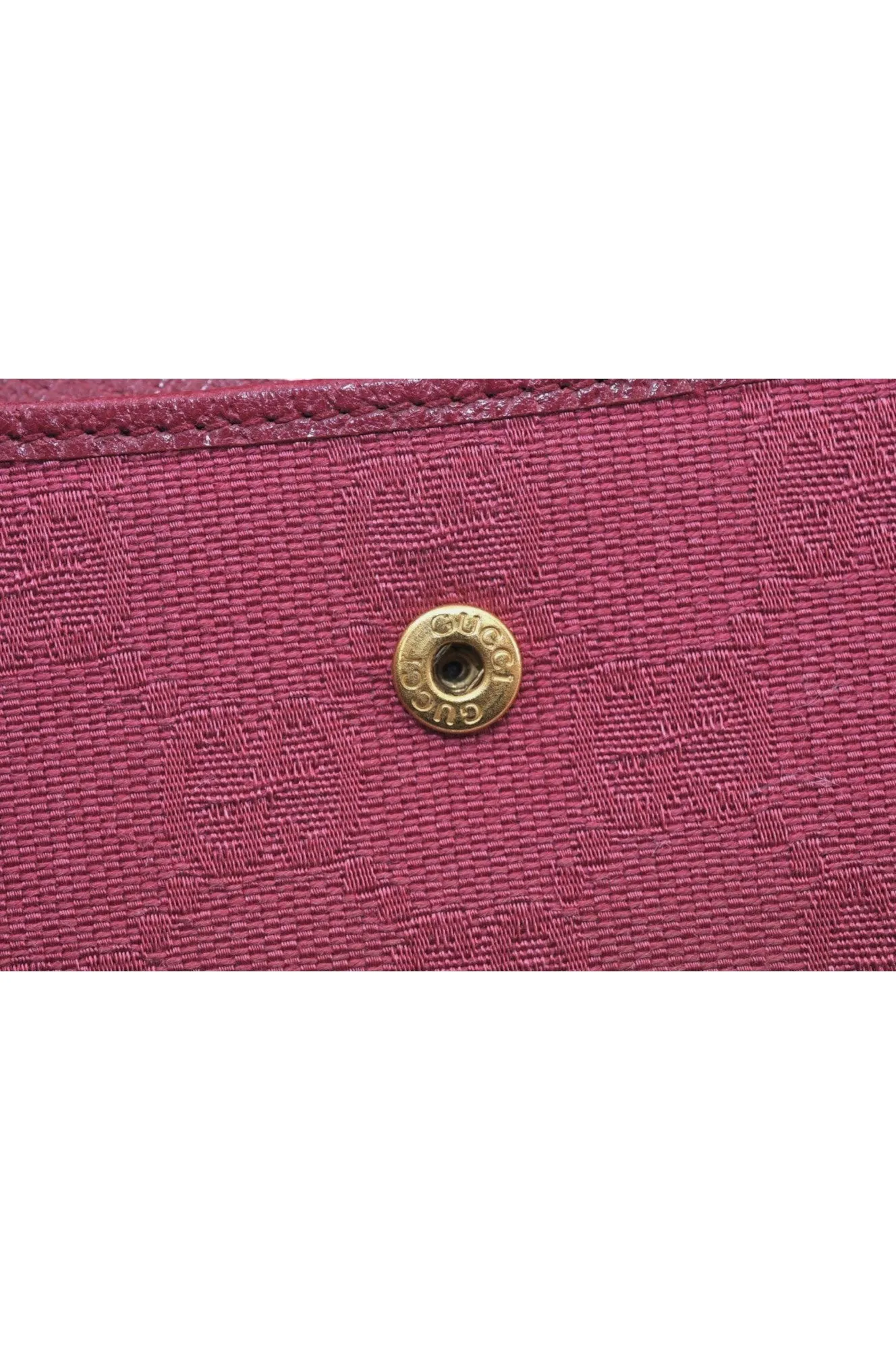 Authentic GUCCI Horsebit Long Wallet Purse GG Canvas Leather 101602 Pink 8913L