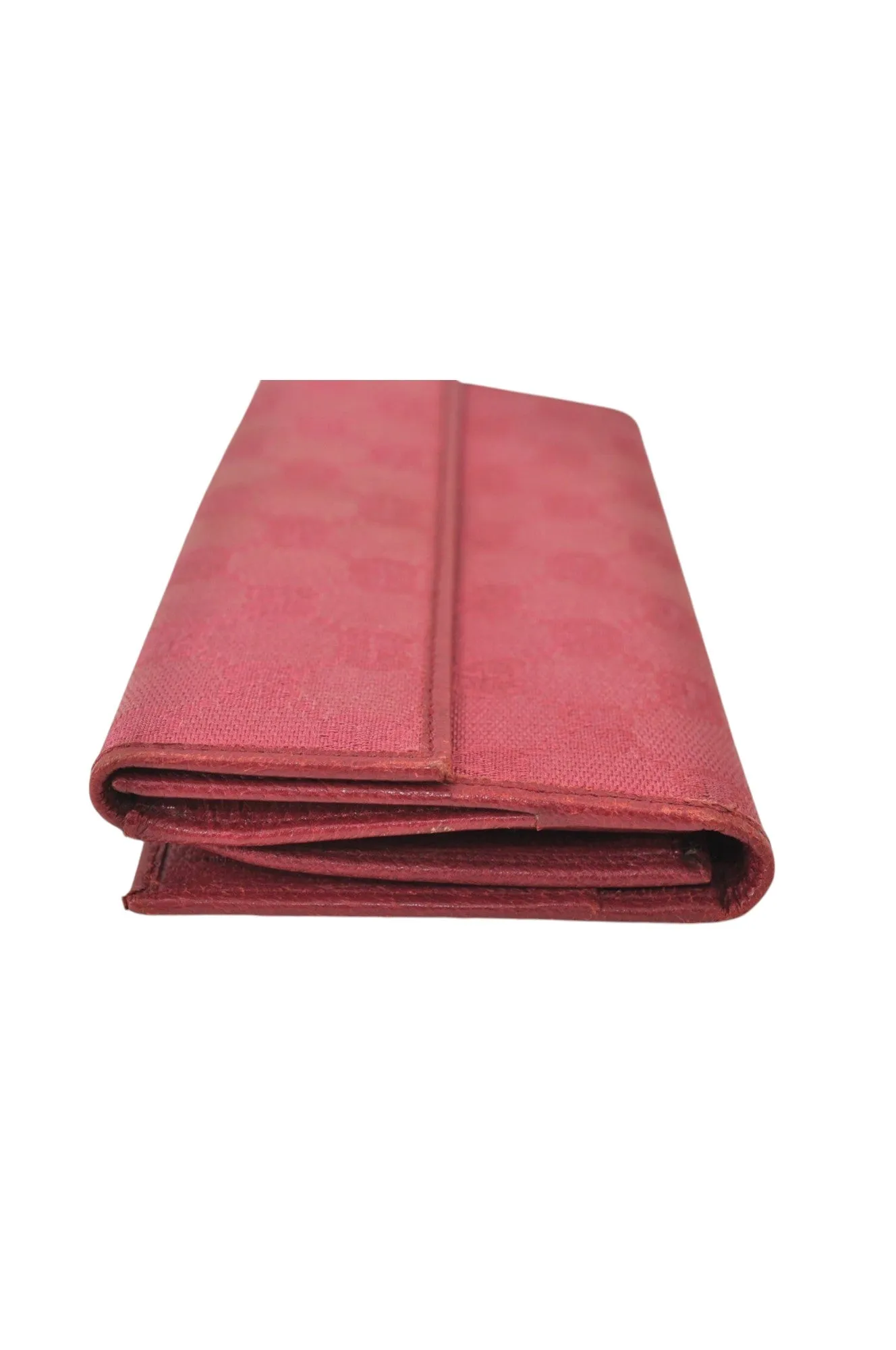 Authentic GUCCI Horsebit Long Wallet Purse GG Canvas Leather 101602 Pink 8913L