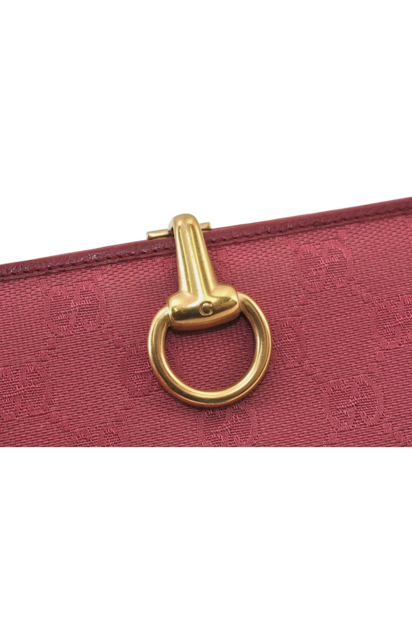 Authentic GUCCI Horsebit Long Wallet Purse GG Canvas Leather 101602 Pink 8913L