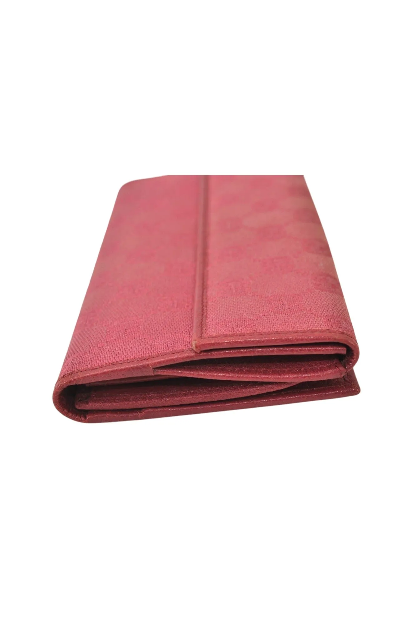 Authentic GUCCI Horsebit Long Wallet Purse GG Canvas Leather 101602 Pink 8913L