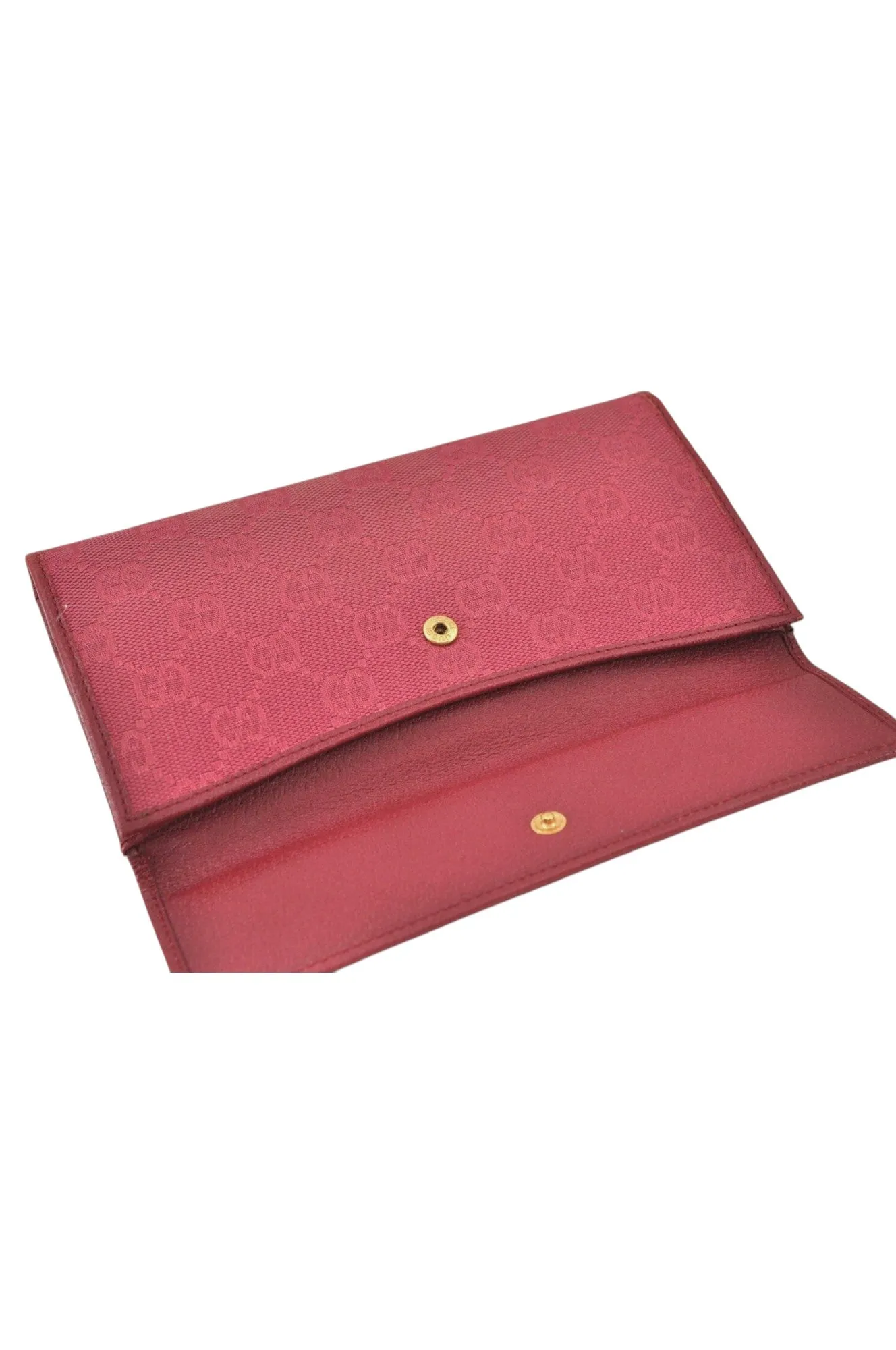 Authentic GUCCI Horsebit Long Wallet Purse GG Canvas Leather 101602 Pink 8913L