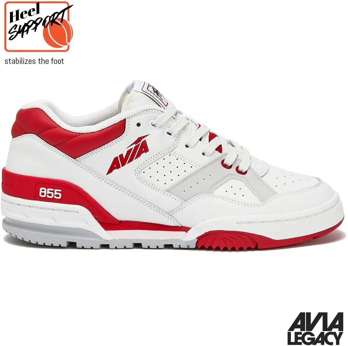 Avia 855 Men??s Basketball Shoes, Low Top Retro Sneakers for Indoor or Outdoor, Street or Court, Sizes 7 to 15
