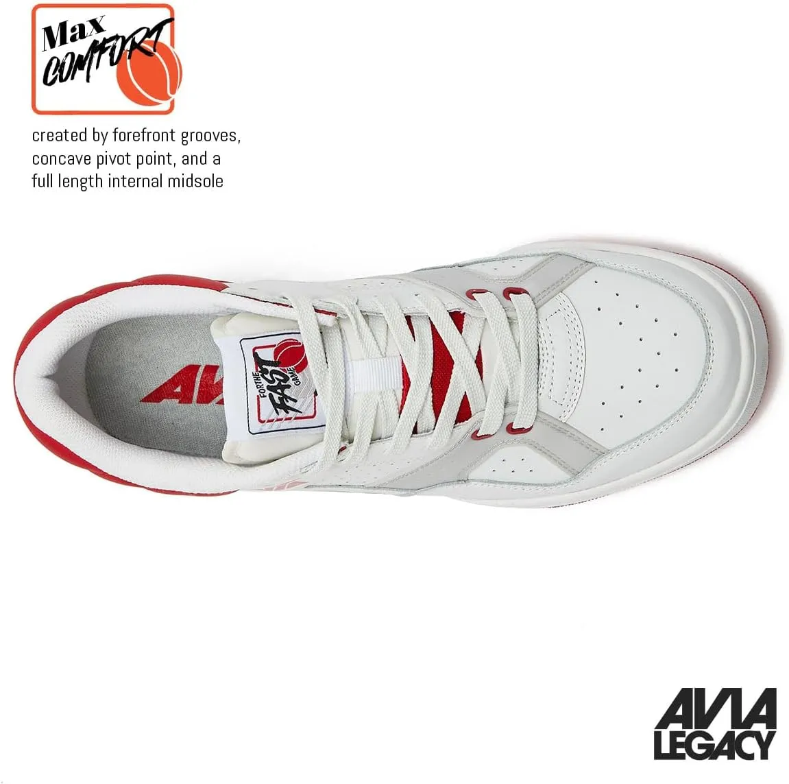Avia 855 Men??s Basketball Shoes, Low Top Retro Sneakers for Indoor or Outdoor, Street or Court, Sizes 7 to 15