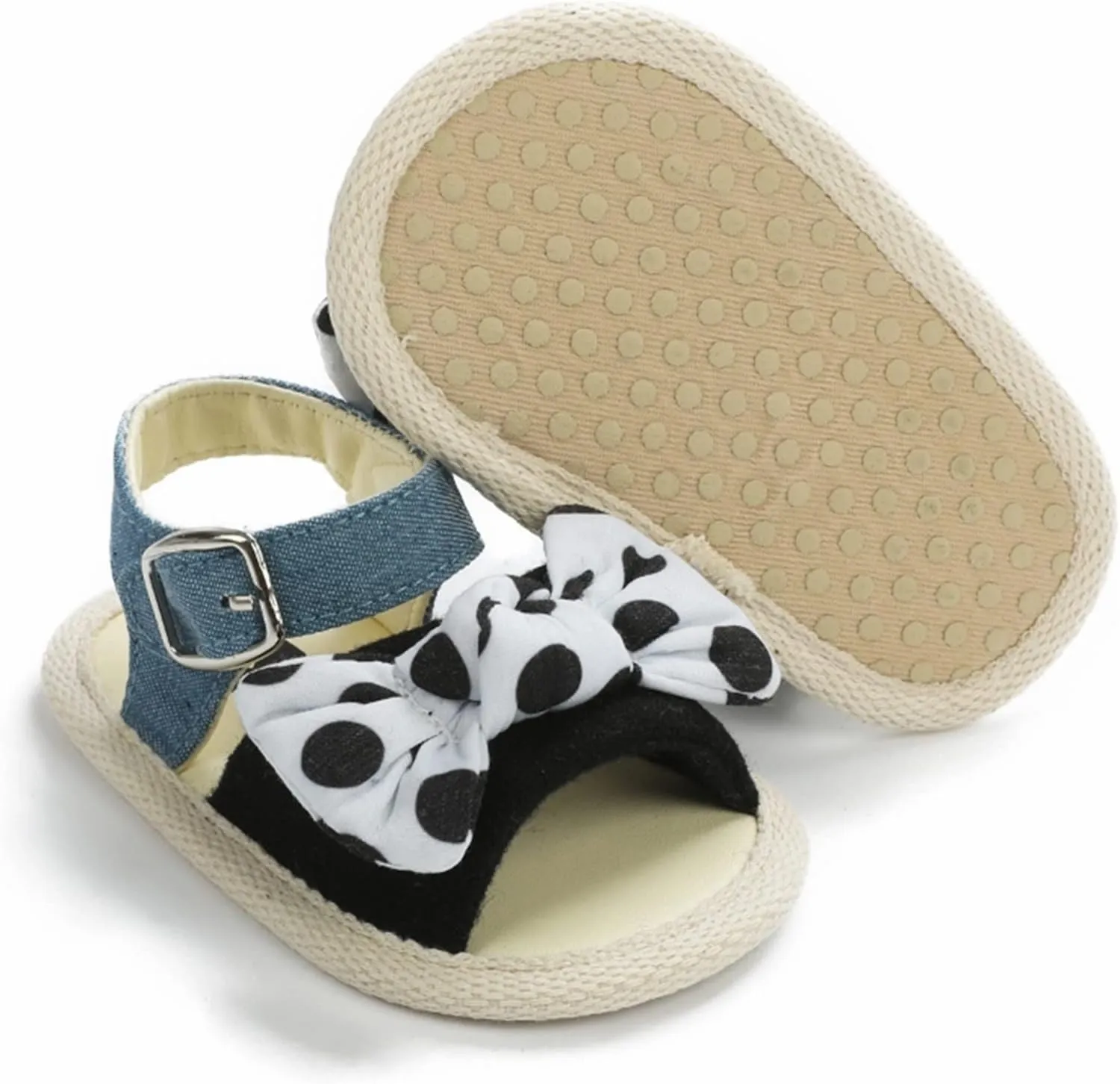 Baby Girl First Christmas Infant Girls Open Toe Bowknot Shoes First Walkers Shoes Summer Toddler Baby Moccasins Sandals