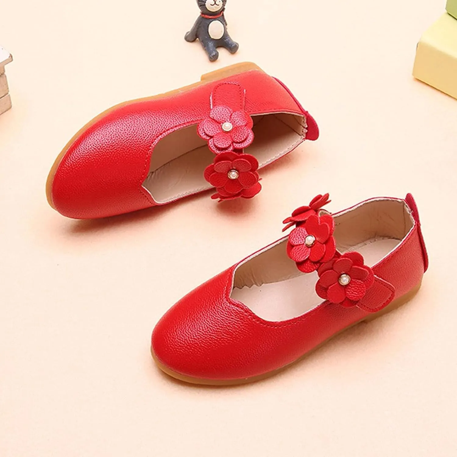 Baby Shoes Baby Soft Kid Dance Flower Girls Children Solid Princess Single Student Shoes Baby Shoes House Shoes