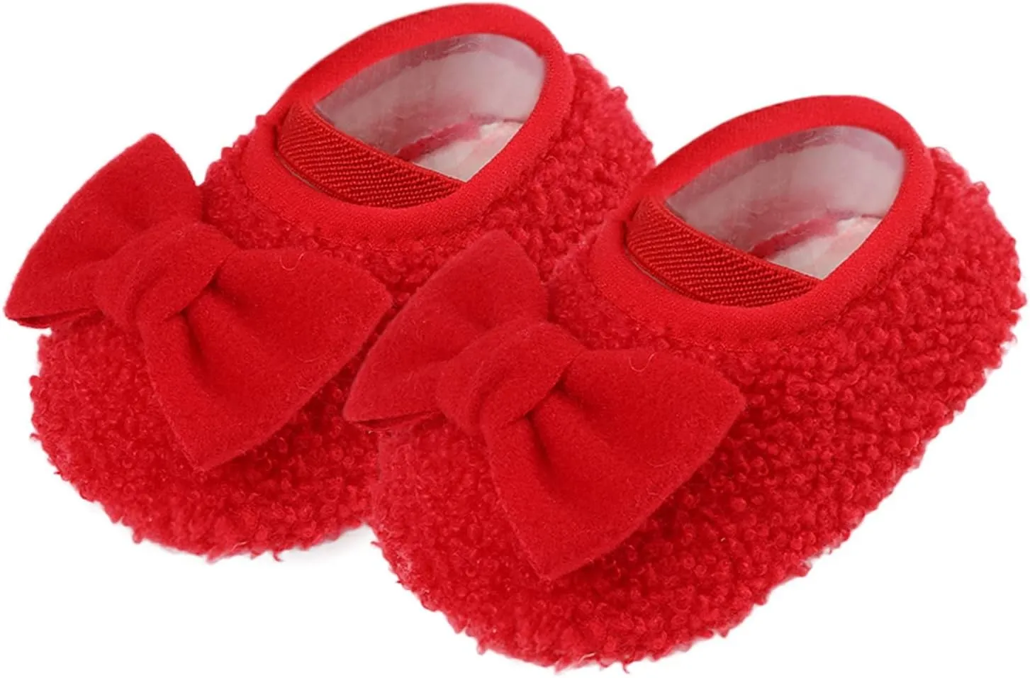 Baby Shoes Warm Shoes for Baby Girls and Boys Soft Comfortable Shoes Infant Toddler Bowknot Warming Shoes House Shoes