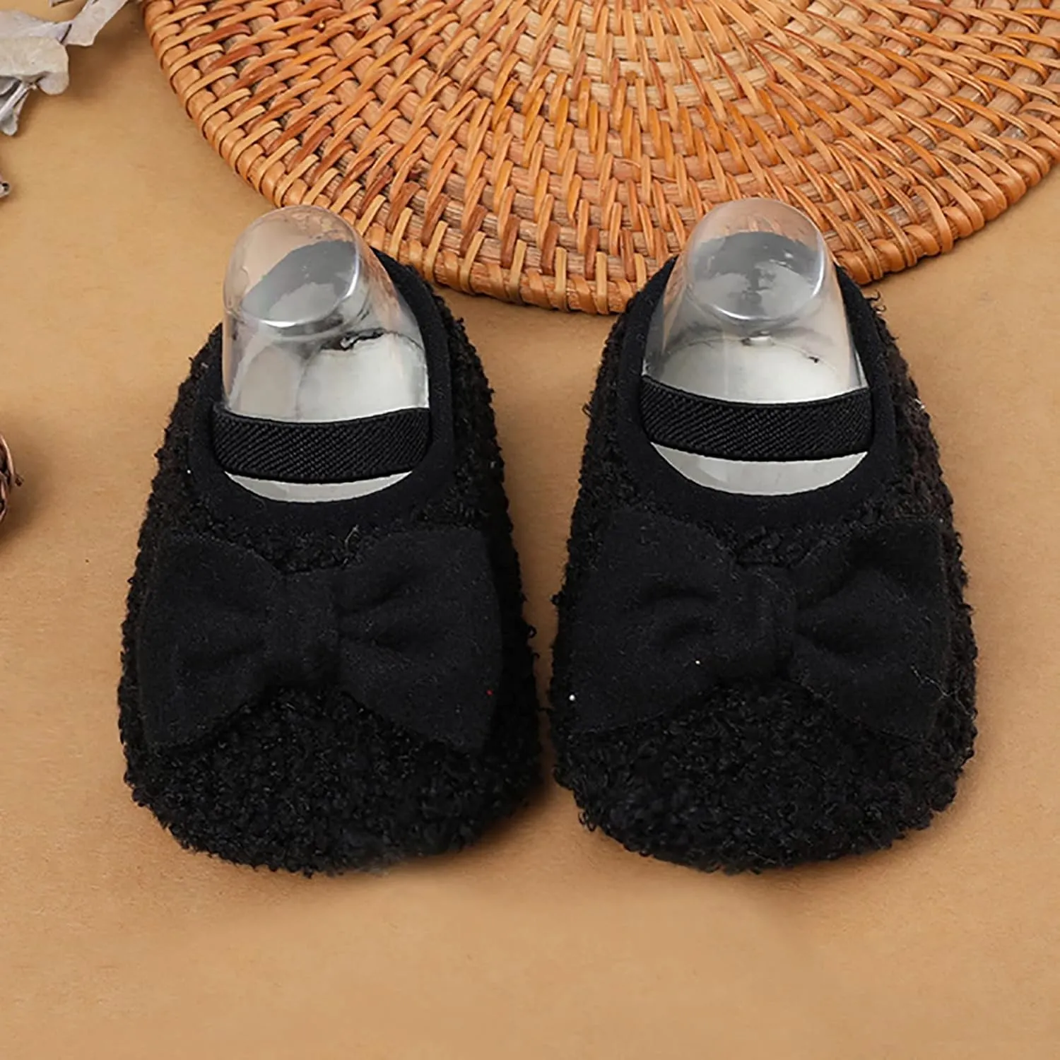 Baby Shoes Warm Shoes for Baby Girls and Boys Soft Comfortable Shoes Infant Toddler Bowknot Warming Shoes House Shoes