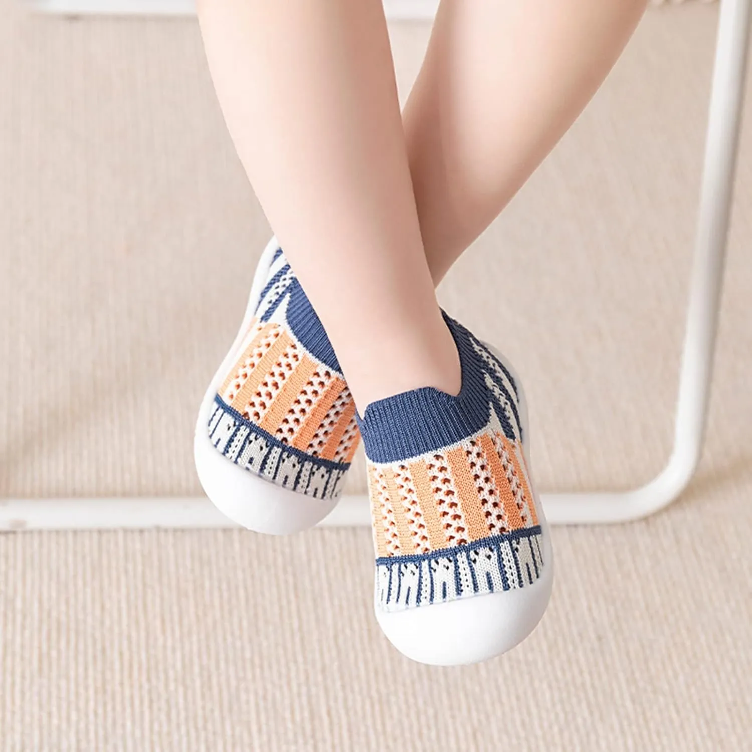 Baby Sock Shoes Infant Toddler Shoes Mesh Slip On Socks Shoes Non Slip Wear Out Toddler Floor Shoes White Shoes B