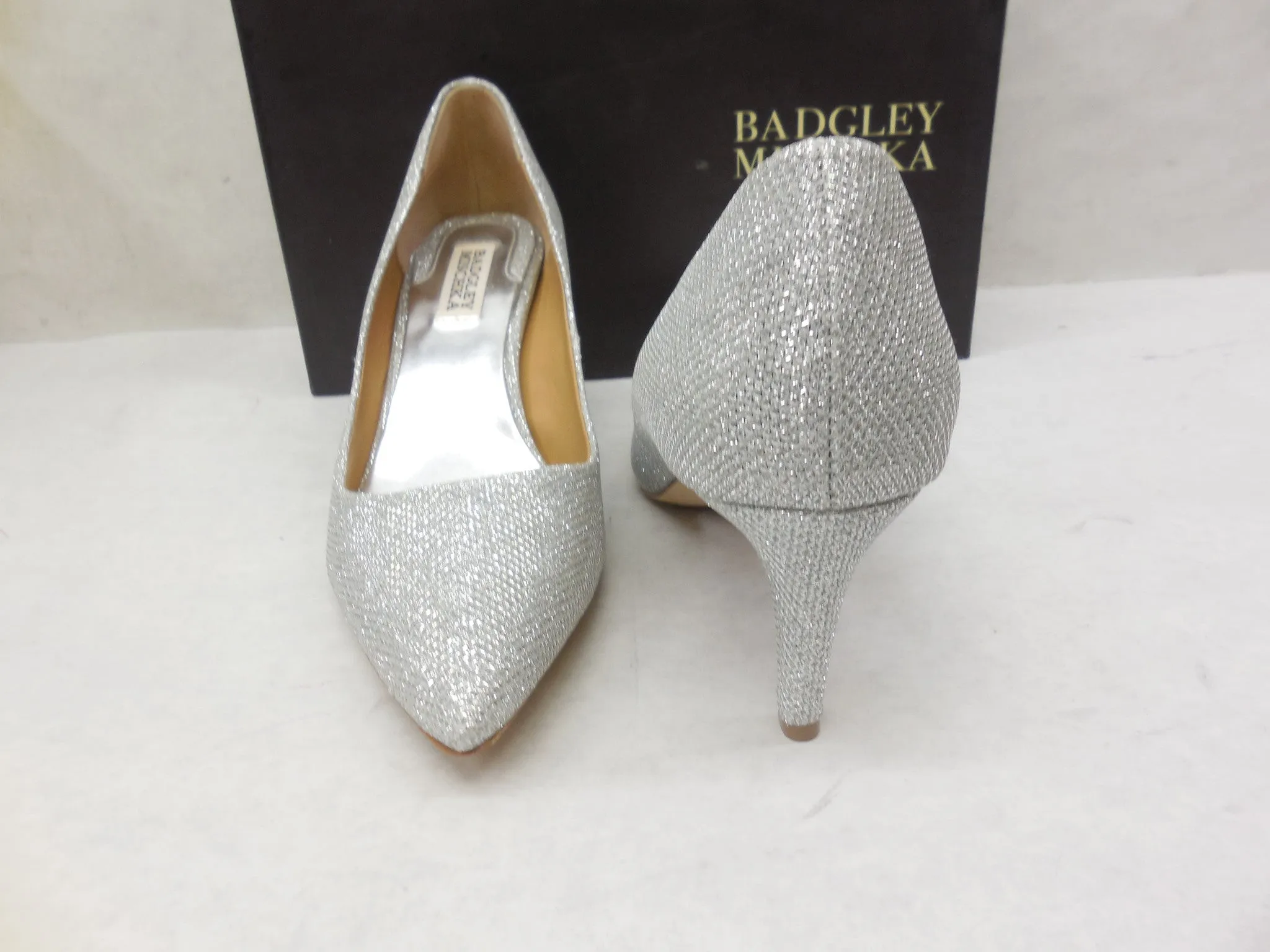 Badgley Mischka Glitter Poise Pointy Toe Pumps Heels Size 7.5
