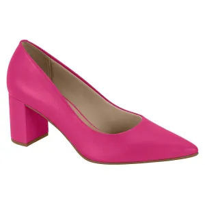 Beira Rio 4241-200 Pointy Toe Block Heel Pump in Pink Napa