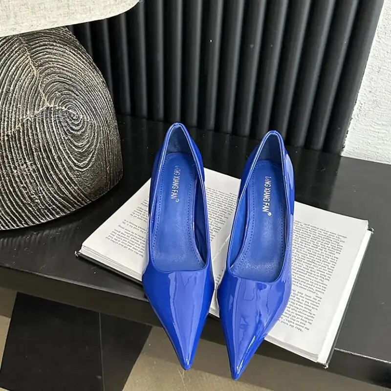 binfenxie  -  NEW Fashion Patent Leather Pointed Toe Women Pumps Sexy Elegant  Party Shallow Thin Heels Shoes 2024 Spring Office Footwear