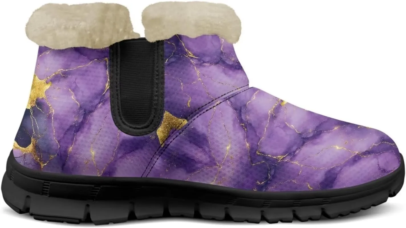 Binienty Women's Snow Boots Anti-Slip Waterproof Ankle Booties Lightweight Winter Outdoor Shoes