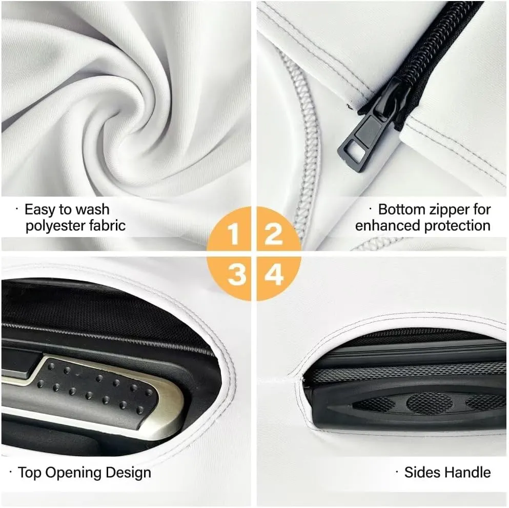Blue Marble Luggage Cover Dust Cover Reusable Baggage Gear Covers Fingerproof Cover for Luggage Anti-Scratch Suitcase Cover (S Size for 18-21 Inch)