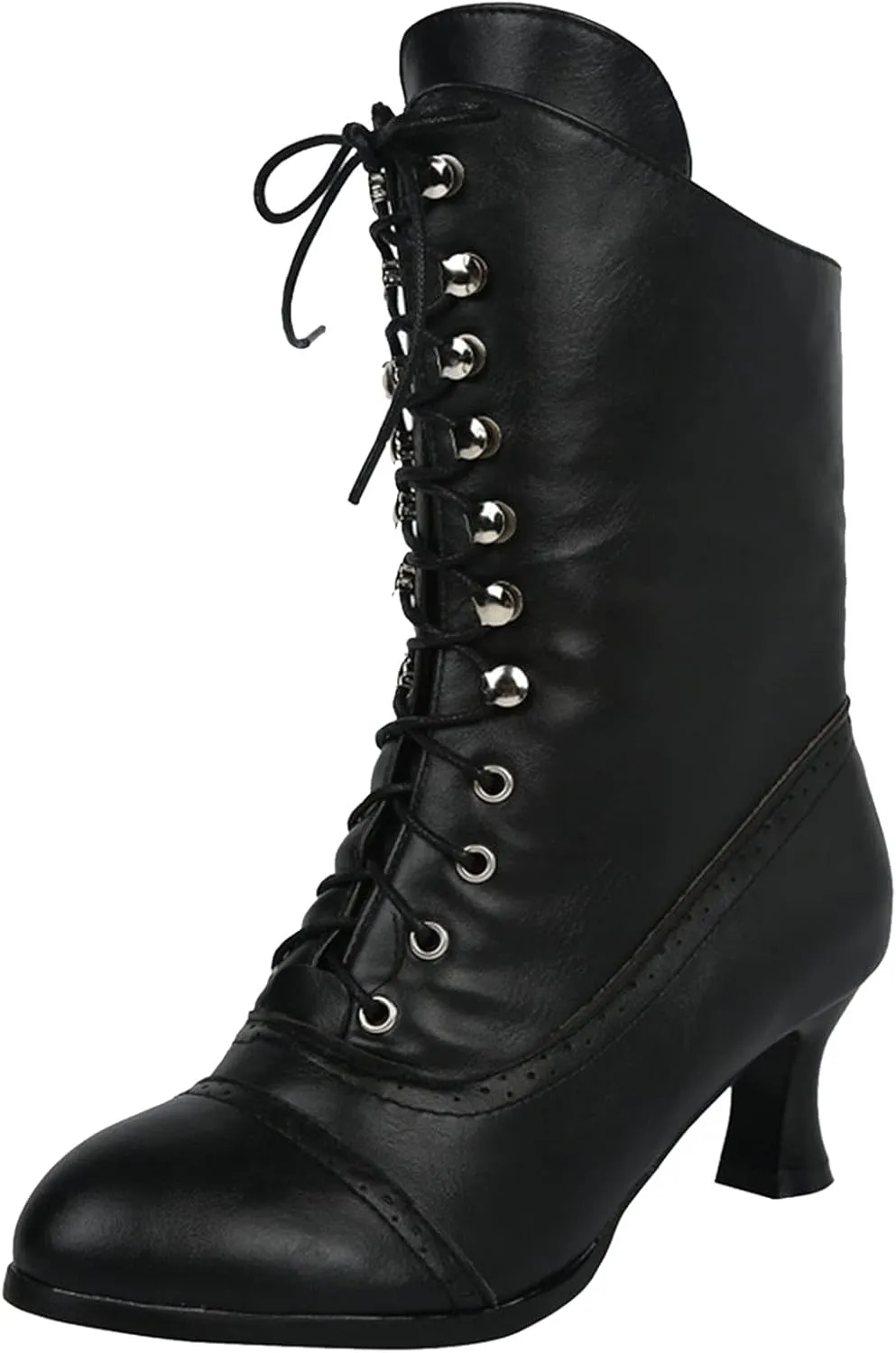 Boots for Women Retro Warm Leather Lace Up Womens Boots Waterproof Non-slip Soft Cozy Women's Boots&Booties