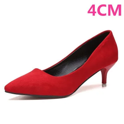 Bride Wedding Shoes Pointed Square Heel High Heels Red Rhinestone Pearl Pumps Womens Shoes