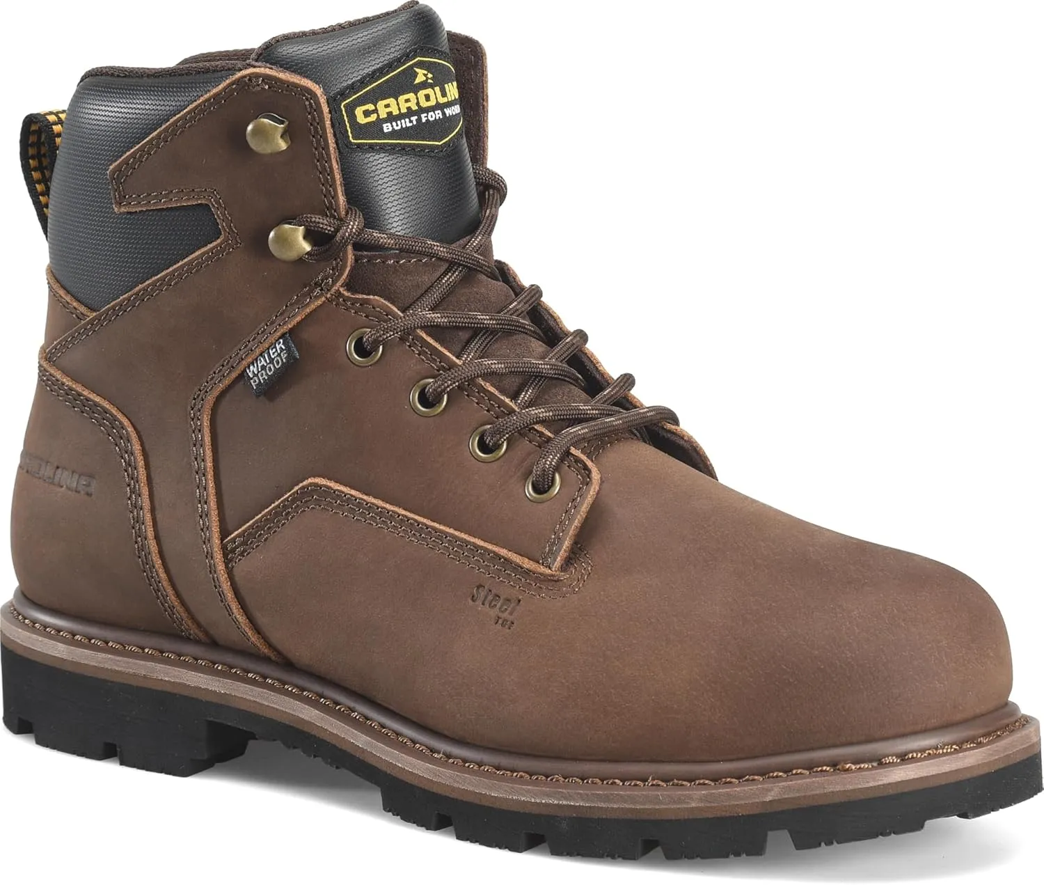 Carolina Men's 6" Waterproof Steel Toe Work Boot, Brown - 9.5 D