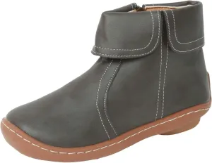 Cathalem Ankle Boots for Women, 2024 New Flat Heel Booties Arch Support Booties Side Zip-up Vintage Leather Damping Shoes