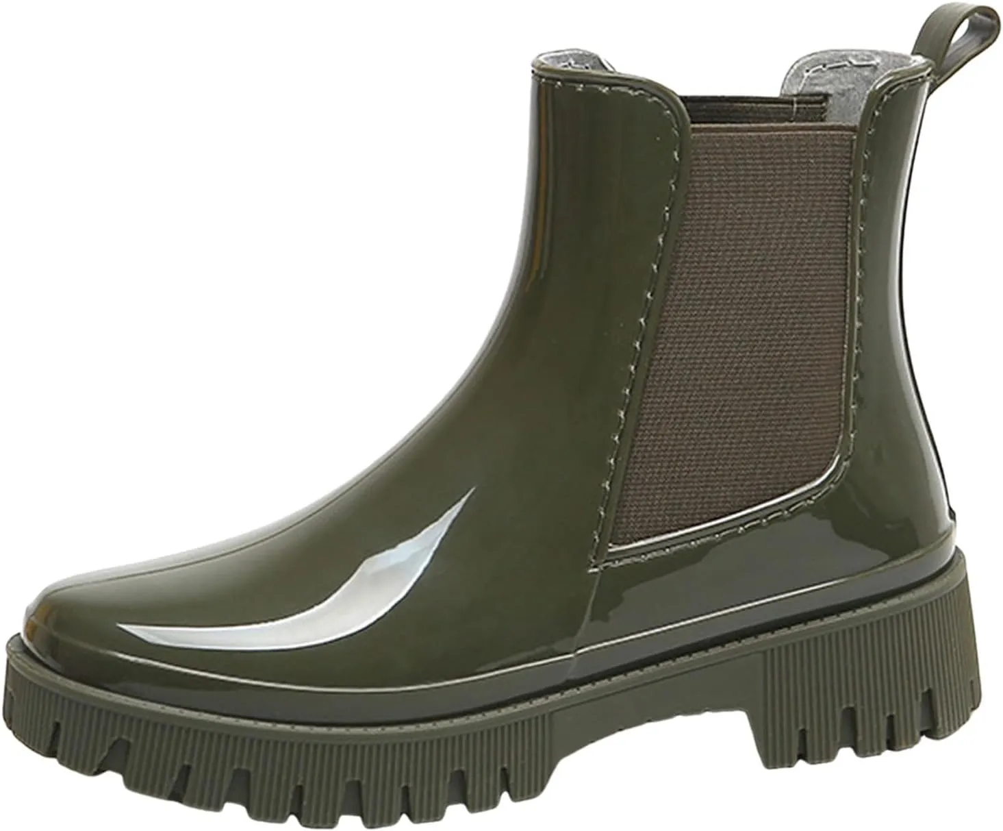 Cathalem Women's Ankle Rain Boots Waterproof Chelsea Rain Boots Rubber Boots Women Short Garden Boots Anti Slip Work Booties