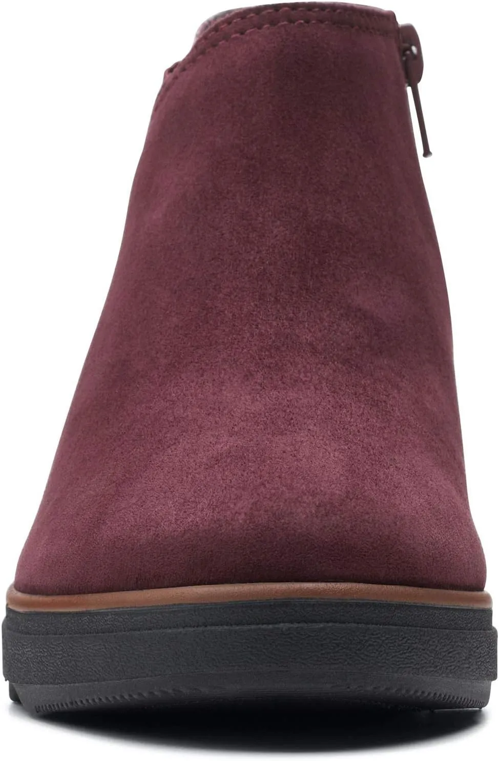 Clarks Womens Mazy Harwich Suede Mixed Media Wedge Boots