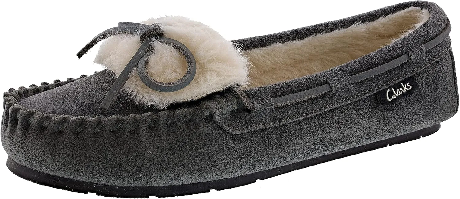 Clarks Women's, Suede Moccasin Slipper