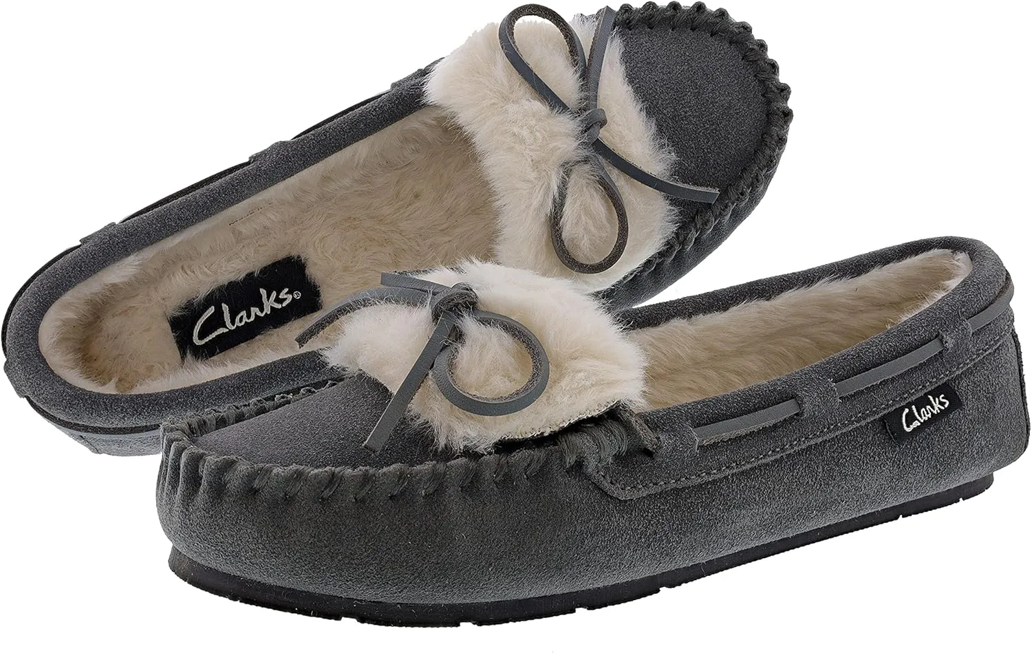 Clarks Women's, Suede Moccasin Slipper