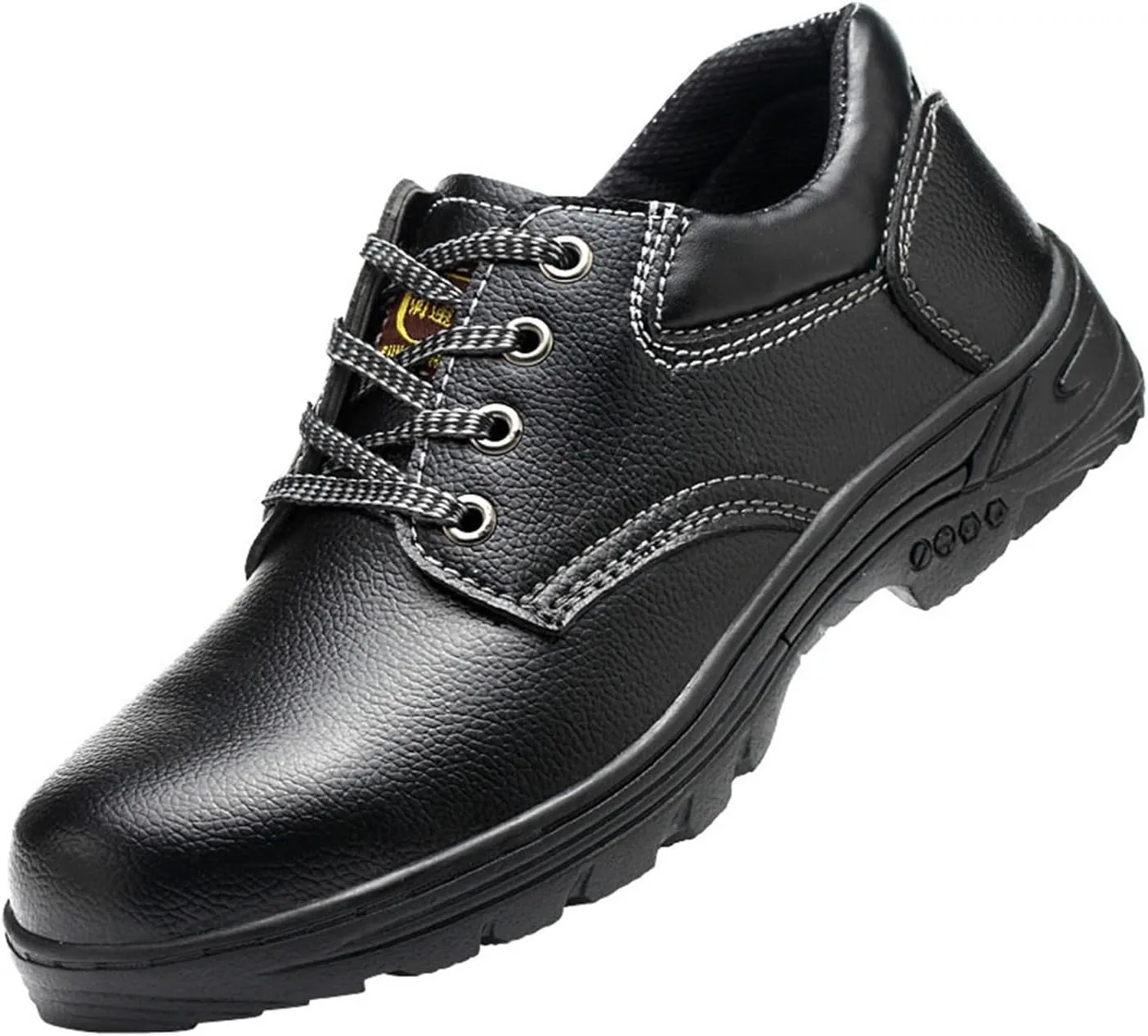 Comfortable Steel Toe Safety Boots, Men's Puncture Resistant Leather Construction Safety Work Boots, Work Shoes Slip Resistant Shoes, for Outdoor Climbing, Trekking