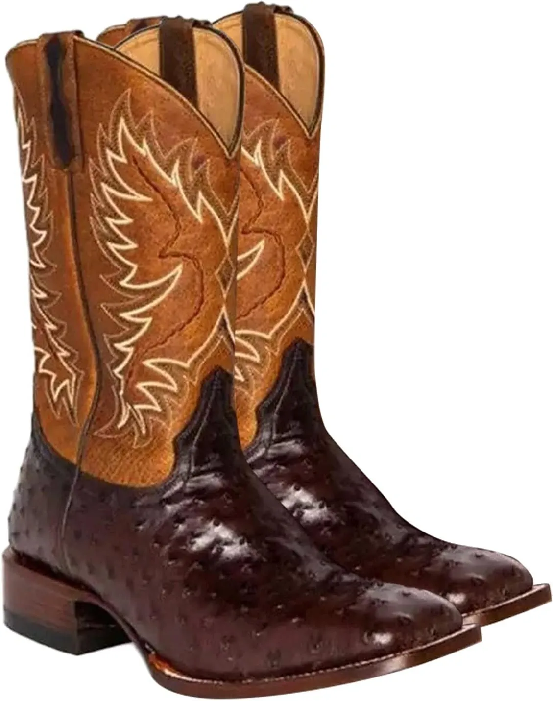Cowboy Boots for Women Cowgirl Boots Low Heel Boots Western Embroidered Low Heel Pointed Toe Pull on Women Cowboy