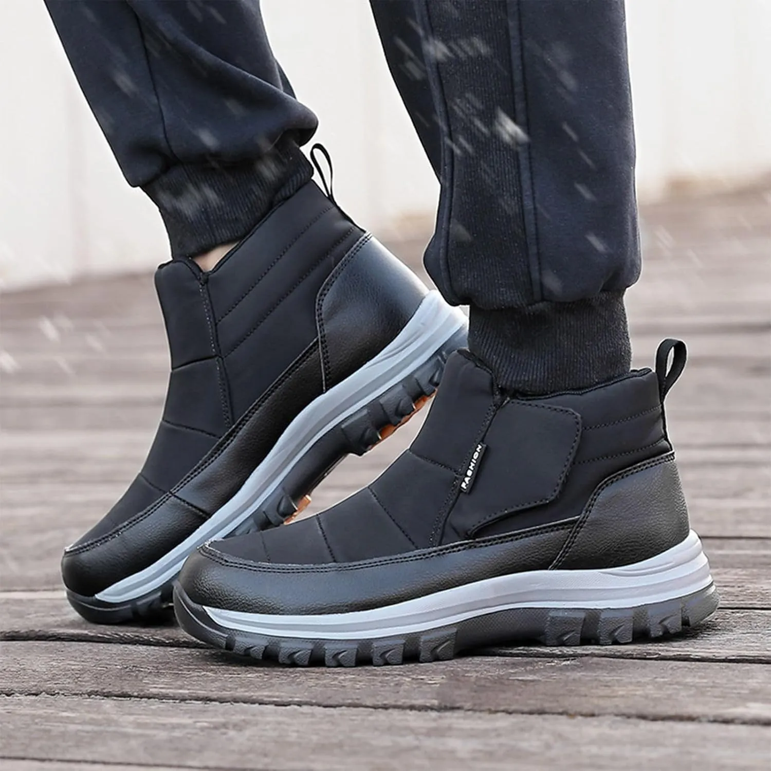 Crepuscute Women's Winter Velvet Warm Waterproof Platform Snow Booties Outdoor Non-Slip Wear-Resistant Casual Sport Round Toe Hiking Boots