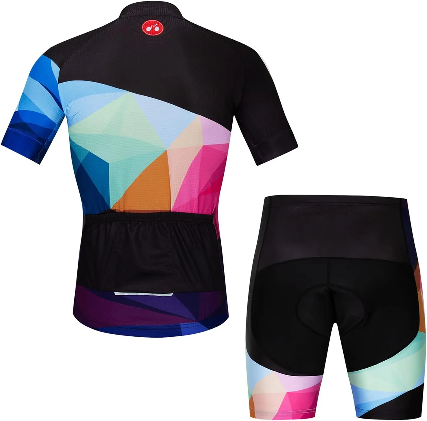 Cycling Jersey Shorts Set Padded Men Bike Top Suit