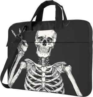 Day Of The Dead Laptop Shoulder Bag for Women, Skull Laptop Sleeve Case Durable Computer Bag