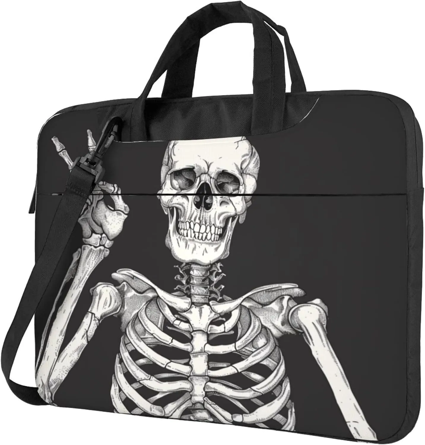 Day Of The Dead Laptop Shoulder Bag for Women, Skull Laptop Sleeve Case Durable Computer Bag