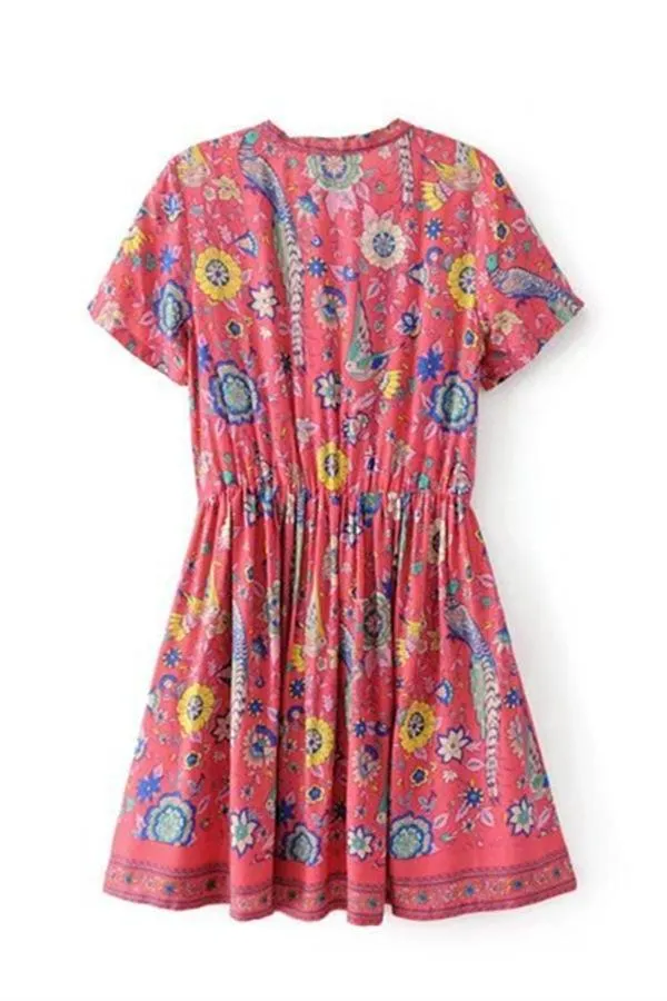elveswallet Boho Chic Ruffles Mini Dress