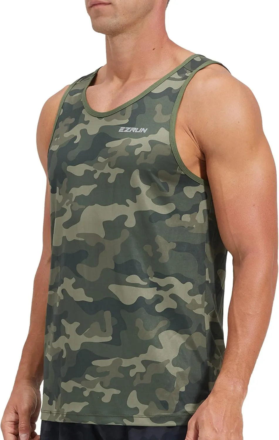 EZRUN Men's Quick Dry Sport Tank Top for Bodybuilding Gym Athletic Jogging Running,Fitness Training Workout Sleeveless Shirts