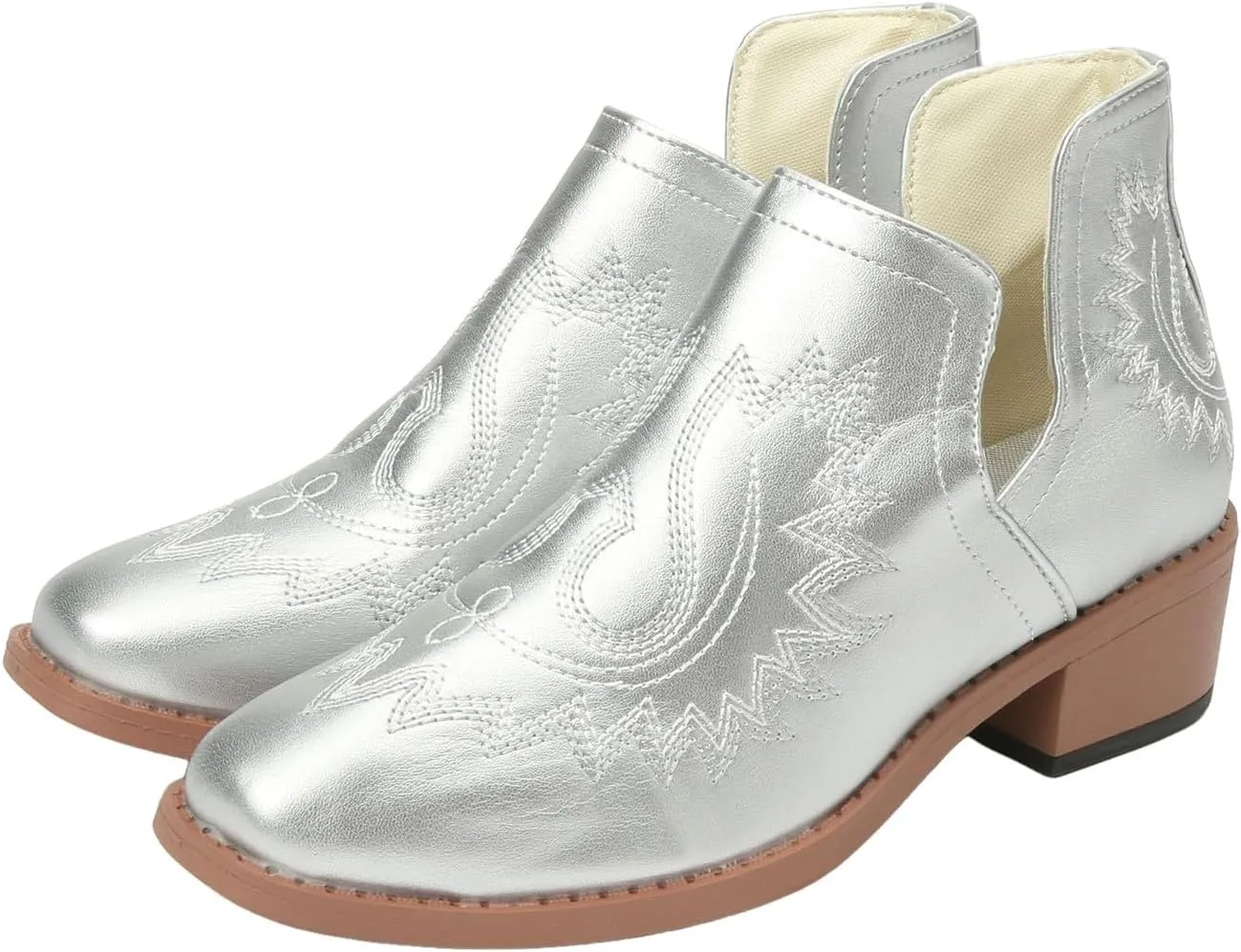 Fall Boots for Women 2024 Low Heel Comfortable Soft Sole Shoes Fashion Chunky Heel Western Fashion Short Booties