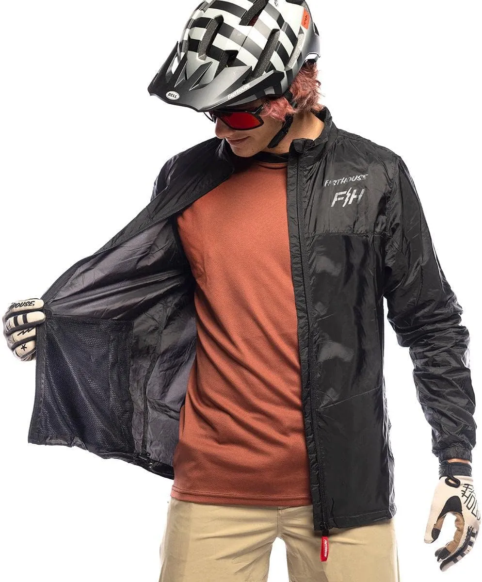 FASTHOUSE Tracker Packable Windbreaker, Black