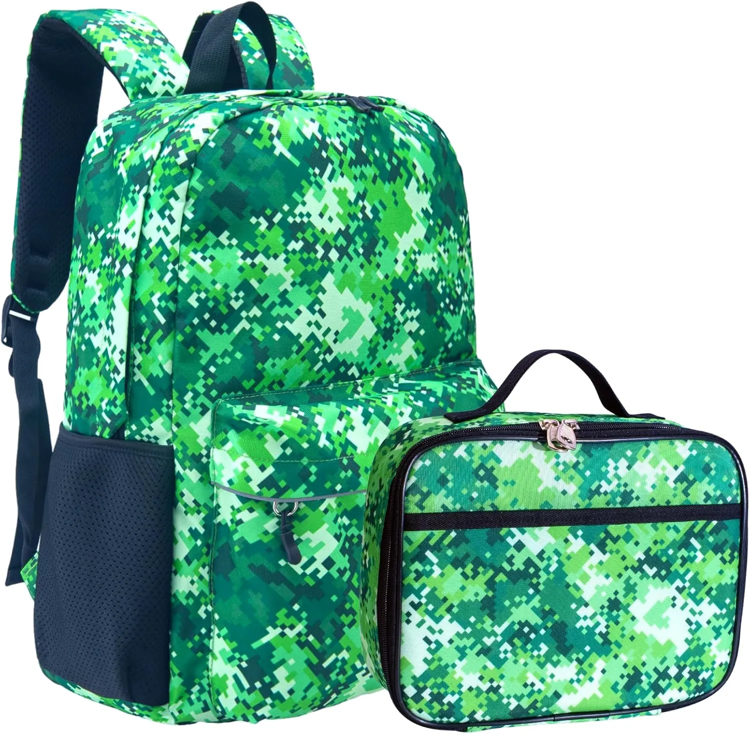 Fenrici Kids' Backpack with Lunch Box Set for Boys and Girls, School Bag with Laptop Compartment and Insulated Lunch Bag