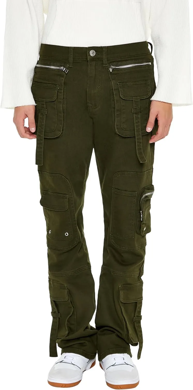 Forever 21 Men's Mid-Rise Utility Cargo Jeans