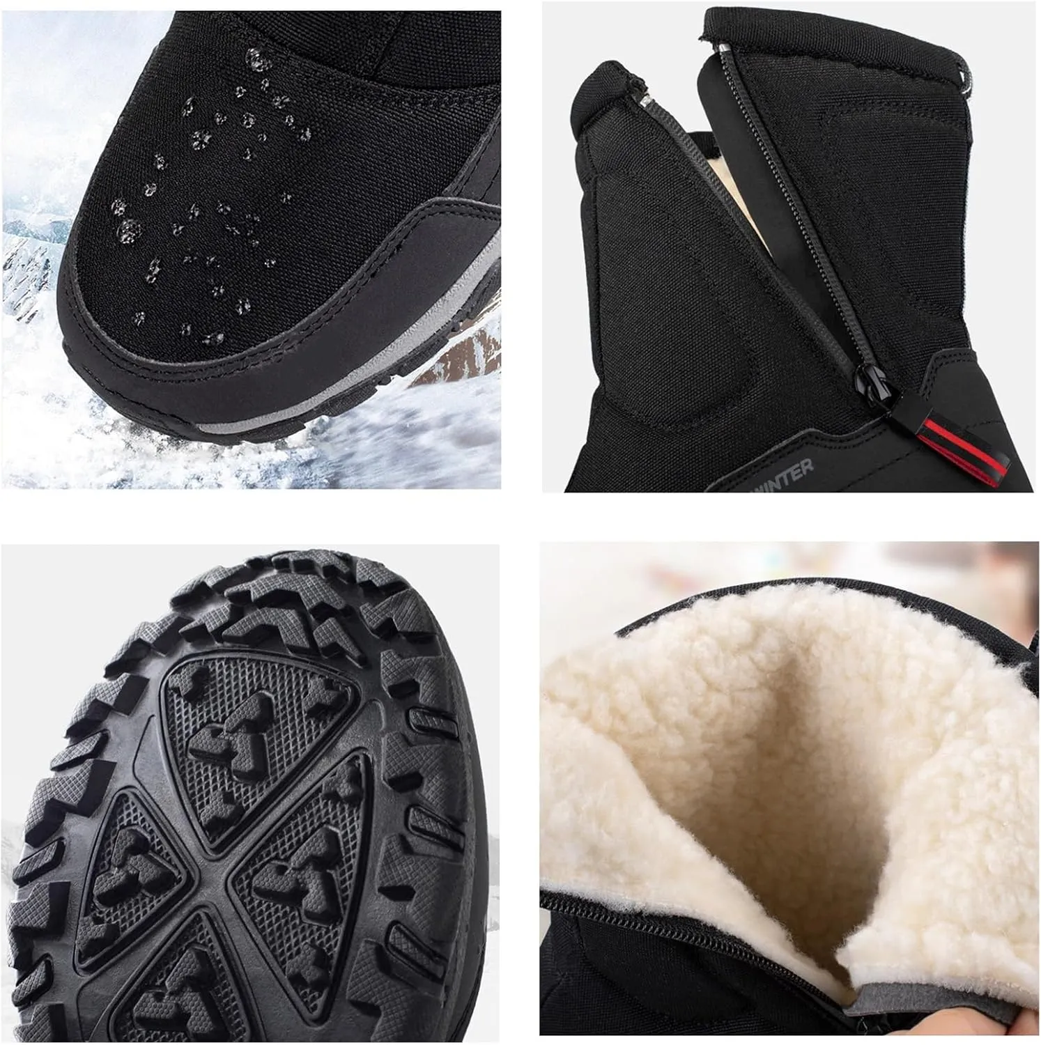 Fur Boots for Women Winter,Fashion Lightweight Keep Warm Womens Snow Boots Waterproof Insulated,High Top Winter Hiking Boots Women,for Walking/Trekking
