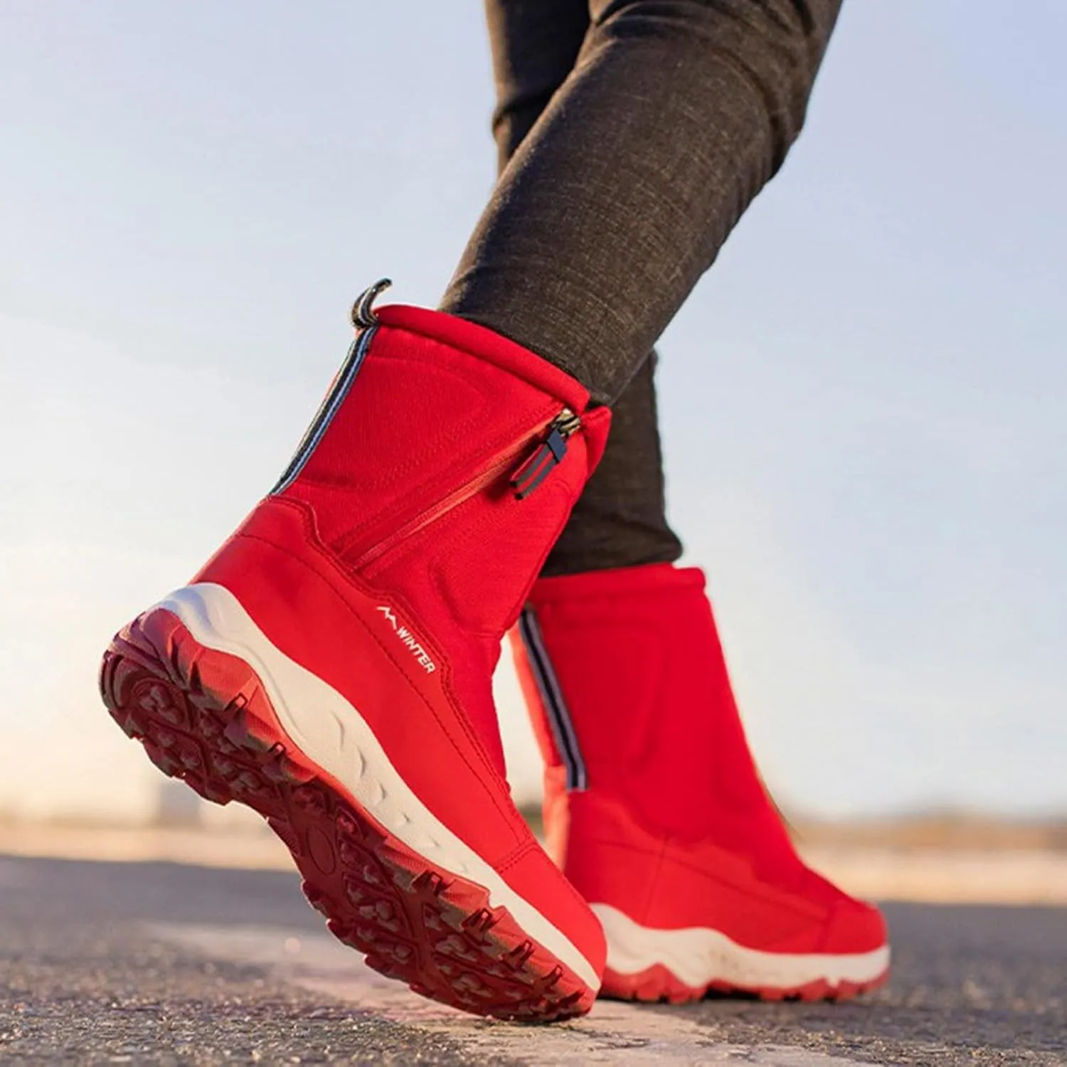 Fur Boots for Women Winter,Fashion Lightweight Keep Warm Womens Snow Boots Waterproof Insulated,High Top Winter Hiking Boots Women,for Walking/Trekking