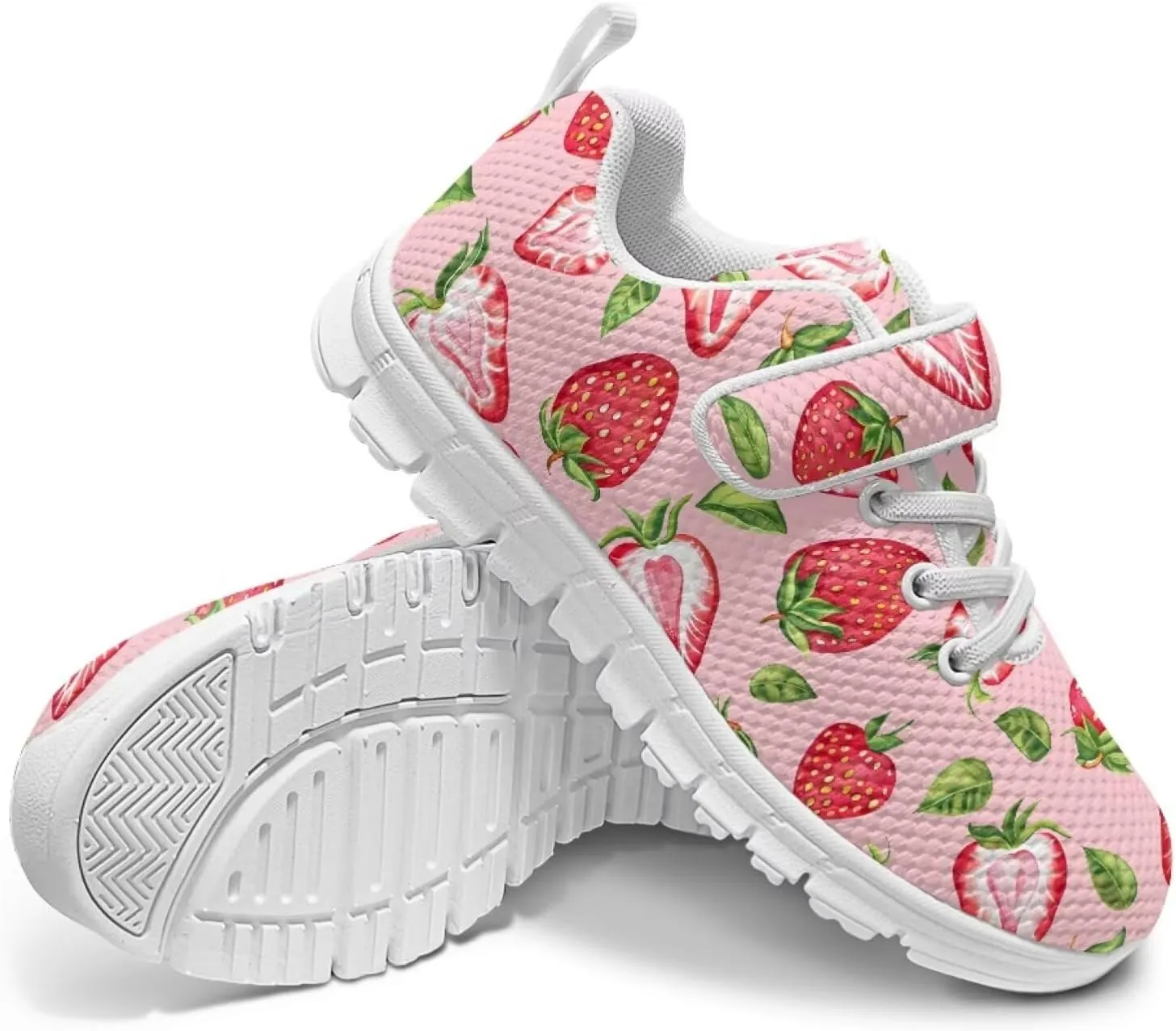 Girls' Athletic Tennis Shoes Cute Slip On Kids Sneakers Running Shoes