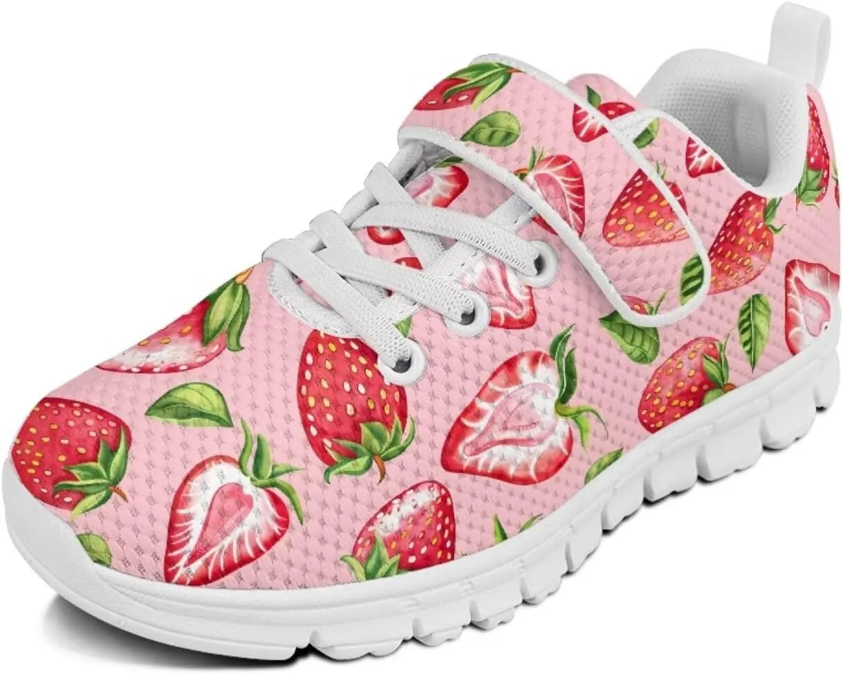 Girls' Athletic Tennis Shoes Cute Slip On Kids Sneakers Running Shoes