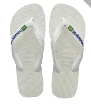 Havaianas Brazil Logo White Sandals