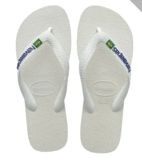 Havaianas Brazil Logo White Sandals